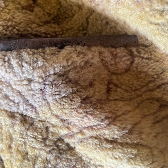 RARE vtg 1970s 100% lamb skin & Racoon Penny Lane Yellow fur coat Burning man - Picture 9 of 12